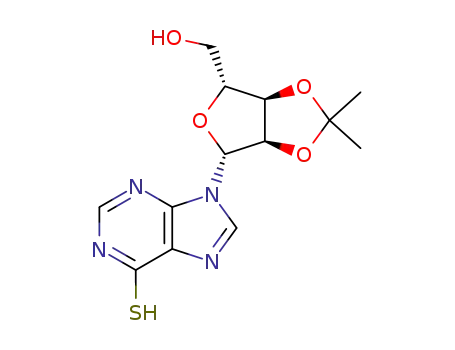 Molecular Structure of 5856-48-4 (2',3'-O-ISOPROPYLIDENE-6-THIOINOSINE)
