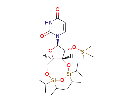 Molecular Structure of 415903-48-9 (3',5'-O-(1,1,3,3-tetraisopropyl-1,3-disiloxanediyl)-2'-O-(trimethylsilyl)uridine)