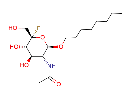 Molecular Structure of 459170-26-4 (octyl 5-fluoro-2-deoxy-2-acetamido-β-D-glucopyranoside)