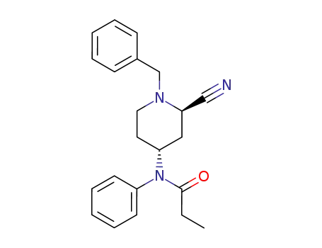 trans-(+/-)-N-(1-Benzyl-2-cyano-4-piperidyl)-N-phenylpropanamide