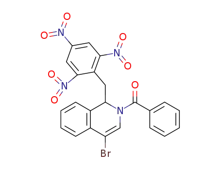 Molecular Structure of 108133-31-9 (N-benzoyl-4-bromo-1-(2',4',6'-trinitrobenzyl)-1,2-dihydroisoquinoline)
