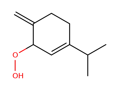 Molecular Structure of 133213-20-4 (3-Isopropyl-6-methylene-cyclohex-2-enyl-hydroperoxide)