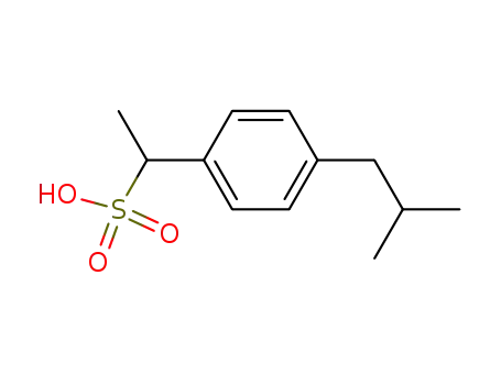 Molecular Structure of 608119-17-1 (l-(4-isobutylphenyl)ethanesulfonic acid)