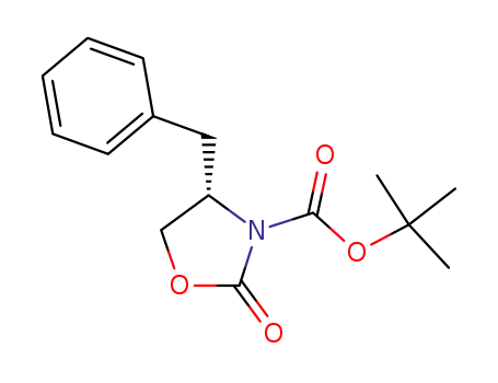 Molecular Structure of 132836-68-1 ((S)-3-(tert-butoxycarbonyl)-4-benzyl-2-oxazolidinone)