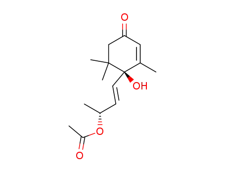 Molecular Structure of 84551-74-6 (vomifoliol acetate)