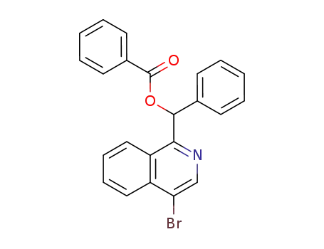 Molecular Structure of 117908-30-2 (Benzoic acid (4-bromo-isoquinolin-1-yl)-phenyl-methyl ester)
