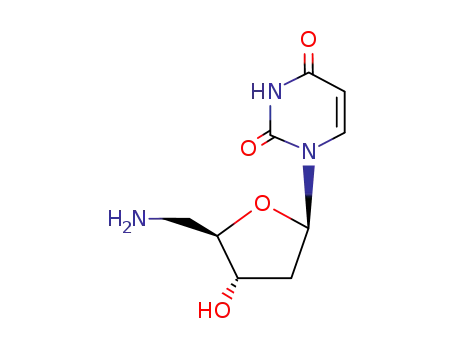 Molecular Structure of 35959-38-7 (1-(5-amino-2,5-dideoxypentofuranosyl)pyrimidine-2,4(1H,3H)-dione)