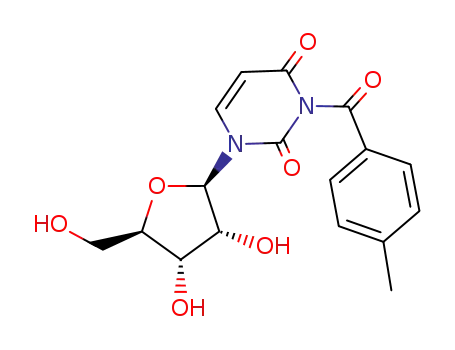 Molecular Structure of 86988-31-0 (Uridine, 3-(4-methylbenzoyl)-)