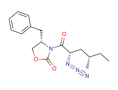 Molecular Structure of 213385-64-9 ((S)-3-((2S,4S)-2-Azido-4-methyl-hexanoyl)-4-benzyl-oxazolidin-2-one)