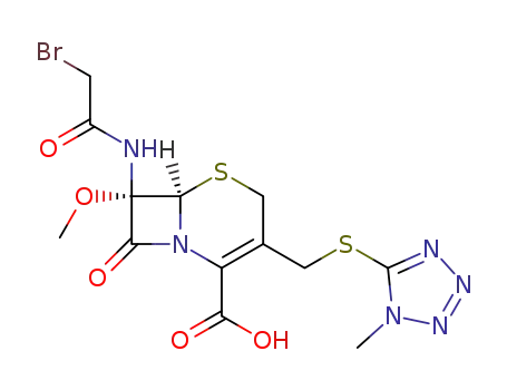 (7S)-7-(Bromoacetylamino)-7-methoxy-3-[[(1-methyl-1H-tetrazole-5-yl)thio]methyl]cepham-3-ene-4-carboxylic acid
