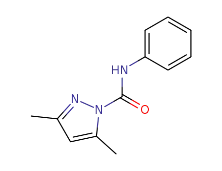 Molecular Structure of 37881-06-4 (3,5-dimethyl-N-phenyl-1H-pyrazole-1-carboxamide)