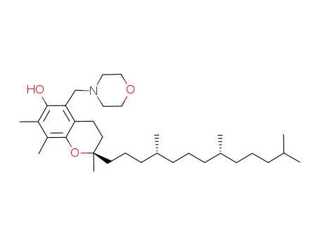 Molecular Structure of 6991-51-1 ((2R,4'R,8'R)-5-(morpholinomethyl)-γ-tocopherol)