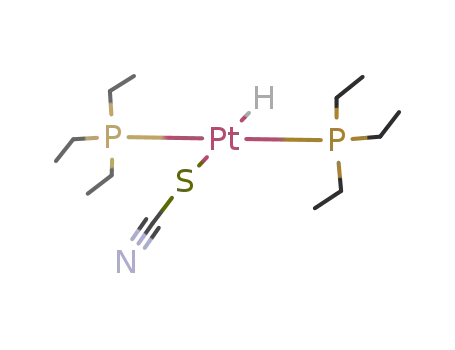 Molecular Structure of 12086-27-0 (trans-bis(triethylphosphine)(H)(thiocyanato) platinum(II))