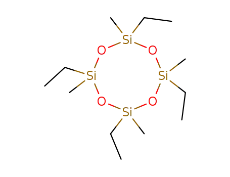 Molecular Structure of 7623-01-0 (2,4,6,8-tetraethyl-2,4,6,8-tetramethylcyclotetrasiloxane)
