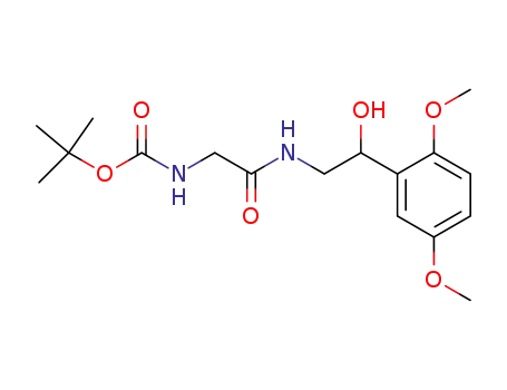 Molecular Structure of 176851-43-7 (N-(2-(2,5-Dimethoxyphenyl)-2-hydroxyethyl)-2-((1,1-dimethylethoxy)carbonylamino)essigsaeureamid)
