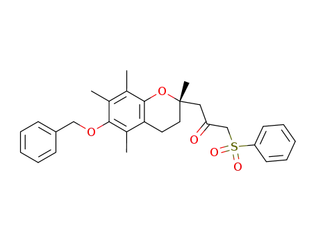 (S)-1-<3,4-dihydro-2,5,7,8-tetramethyl-6-benzyloxychroman-2-yl>-3'-phenylsulfonyl-2-propanone