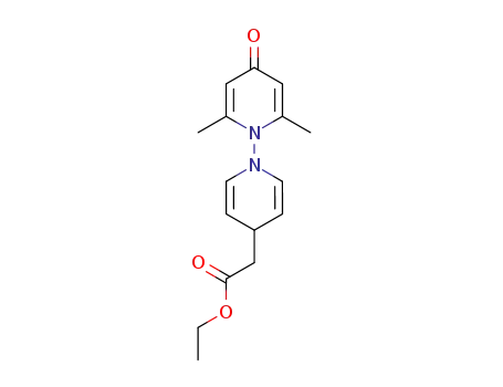Molecular Structure of 79756-96-0 ((2',6'-Dimethyl-4'-oxo-4H,4'H-[1,1']bipyridinyl-4-yl)-acetic acid ethyl ester)