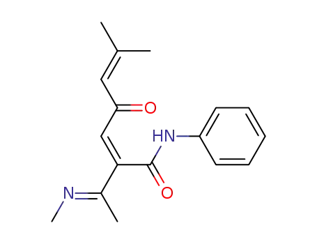 Molecular Structure of 88741-26-8 (2,5-Heptadienamide, 6-methyl-2-[1-(methylimino)ethyl]-4-oxo-N-phenyl-)