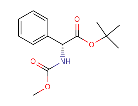 Molecular Structure of 1007877-76-0 ((R)-tert-butyl 2-(methoxycarbonylamino)-2-phenylacetate)