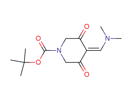Molecular Structure of 478623-90-4 (tert-butyl 4-((dimethylamino)methylene)-3,5-dioxopiperidine-1-carboxylate)