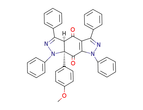 (3aS,8aR)-8a-(4-Methoxy-phenyl)-1,3,5,7-tetraphenyl-3a,8a-dihydro-1H,7H-benzo[1,2-c;5,4-c']dipyrazole-4,8-dione