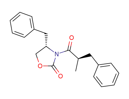 Molecular Structure of 181431-20-9 ((4S)- 4-benzyl-3-((2R)-2-methyl-3-phenylpropanoyl)-2-oxazolidinone)