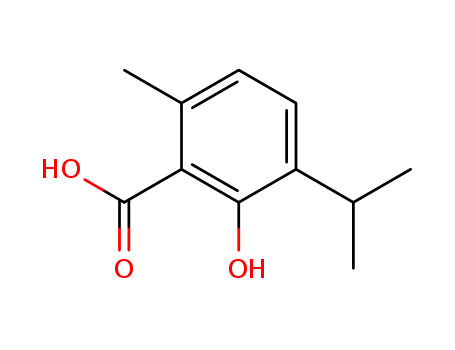 Benzoic acid,2-hydroxy-6-methyl-3-(1-methylethyl)- cas  548-51-6