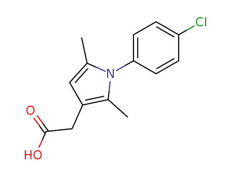 Molecular Structure of 42779-82-8 (1-(4-chlorophenyl)-2,5-dimethyl-1h-pyrrole-3-aceticaci)
