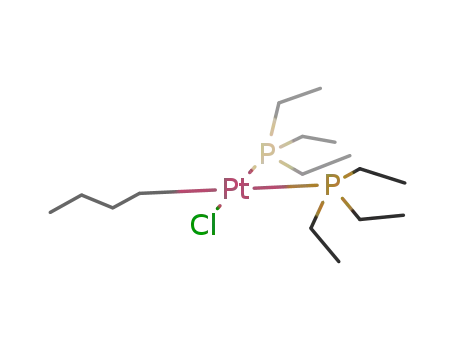 Molecular Structure of 89308-86-1 (cis-{Pt(PEt<sub>3</sub>)2(n-butyl)Cl})