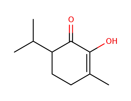 Molecular Structure of 490-03-9 (2-hydroxy-6-(isopropyl)-3-methylcyclohex-2-en-1-one)
