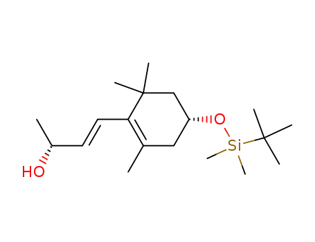 Molecular Structure of 863032-50-2 ((E)-(R)-4-[(R)-4-(tert-Butyl-dimethyl-silanyloxy)-2,6,6-trimethyl-cyclohex-1-enyl]-but-3-en-2-ol)