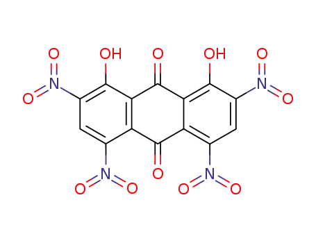 Molecular Structure of 517-92-0 (1,8-dihydroxy-2,4,5,7-tetranitroanthraquinone)