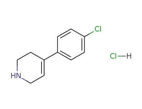 Molecular Structure of 51304-61-1 (4-(4-CHLOROPHENYL)-1,2,3,6-TETRAHYDROPYRIDINE HYDROCHLORIDE)