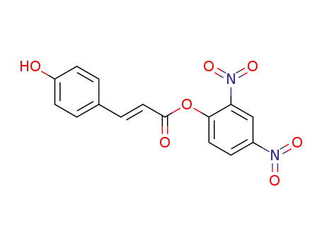 Molecular Structure of 144203-13-4 (2-Propenoic acid, 3-(4-hydroxyphenyl)-, 2,4-dinitrophenyl ester, (E)-)