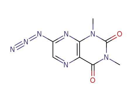 Molecular Structure of 124093-02-3 (7-azido-1,3-dimethylpteridine-2,4(1H,3H)-dione)