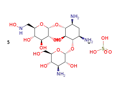 Molecular Structure of 98084-09-4 (6'-N-hydroxykanamicyn A (sulfate))
