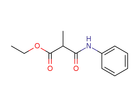 Molecular Structure of 52629-26-2 (Propanoic acid, 2-methyl-3-oxo-3-(phenylamino)-, ethyl ester)