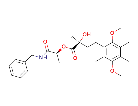 (2S)-4-(2,5-Dimethoxy-3,4,6-trimethylphenyl)-2-hydroxy-2-methylbutansaeure-<(1S)-1-(benzylcarbamoyl)-ethyl>ester