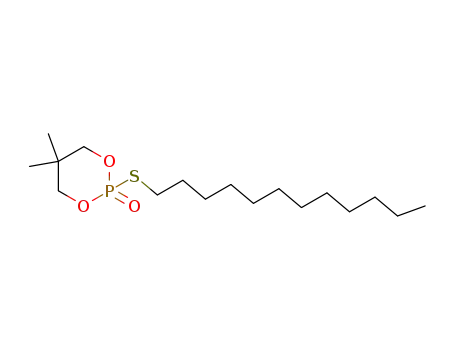 Molecular Structure of 110107-34-1 (1,3,2-Dioxaphosphorinane, 2-(dodecylthio)-5,5-dimethyl-, 2-oxide)
