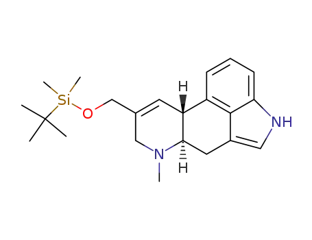Molecular Structure of 1027016-28-9 ((6aR,10aR)-9-(tert-Butyl-dimethyl-silanyloxymethyl)-7-methyl-4,6,6a,7,8,10a-hexahydro-indolo[4,3-fg]quinoline)