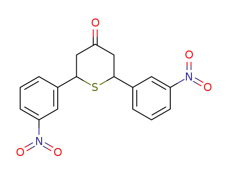 2,3,5,6-Tetrahydro-2,6-di(3-nitrophenyl)thiopyran-4-one