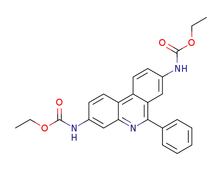 Molecular Structure of 62895-39-0 (3,8-DI-(ETHOXYCARBONYLAMINO)-6-PHENYLPHENANTHRIDINE)