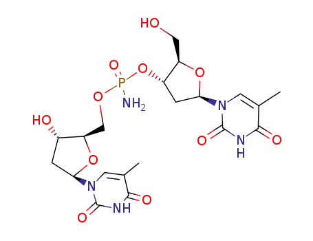 Molecular Structure of 64144-97-4 (thymidylyl-(3'-5')-thymidine (P-N) amide)