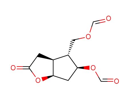 Molecular Structure of 90156-85-7 (7α-formyloxy-8β-formyloxymethylene-cis-2-oxabicyclo<3.3.0>octan-3-one)