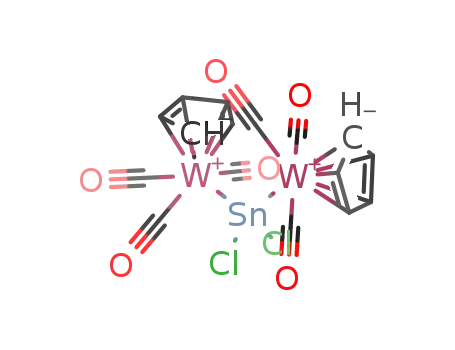 Molecular Structure of 37336-24-6 ([Cp(CO)2W]2SnCl<sub>2</sub>)