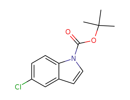Molecular Structure of 129822-48-6 (1-(TERT-BUTOXYCARBONYL)-5-CHLOROINDOLE&)