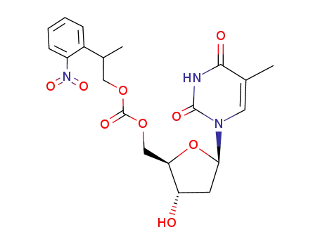 Thymidine, 5'-[2-(2-nitrophenyl)propyl carbonate]
