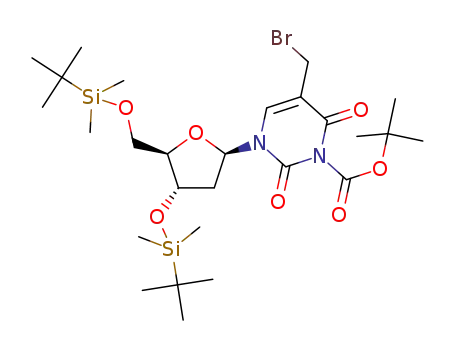 N<SUP>3</SUP>-tert-butyloxycarbonyl-5-bromomethyl-3',5'-bis-O-tert-butyldimethylsilyl-2'-deoxyuridine