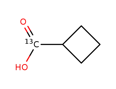 Molecular Structure of 42593-04-4 (<Carboxy-13C>Cyclobutancarbonsaeure)