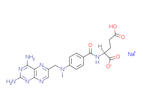 Glutamic acid, N-[p-[[(2,4-diamino-6-pteridinyl)methyl]methylamino]benzoyl]-, monosodium salt